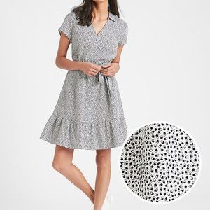 BP flounce hem shirt dress geo print sz M